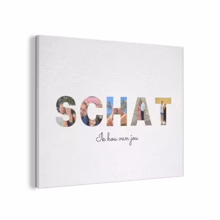 Gepersonaliseerd akoestisch schilderij - Schat - Lettercollage