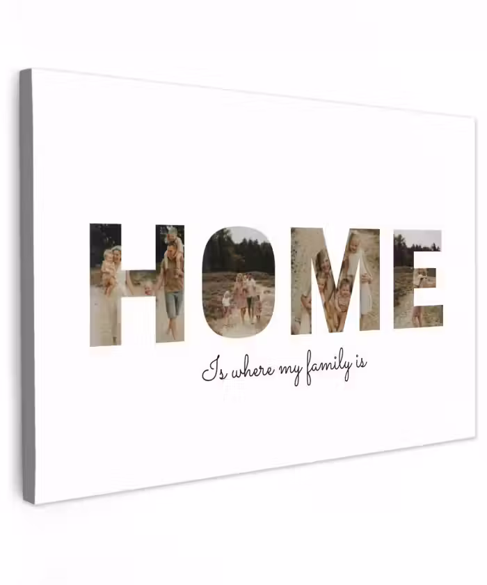 Gepersonaliseerd buiten canvas - Home - Lettercollage