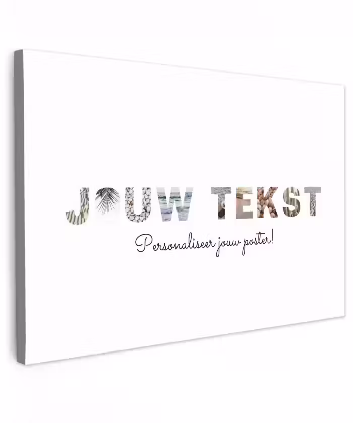 Gepersonaliseerd buiten canvas - Jouw Tekst - Lettercollage