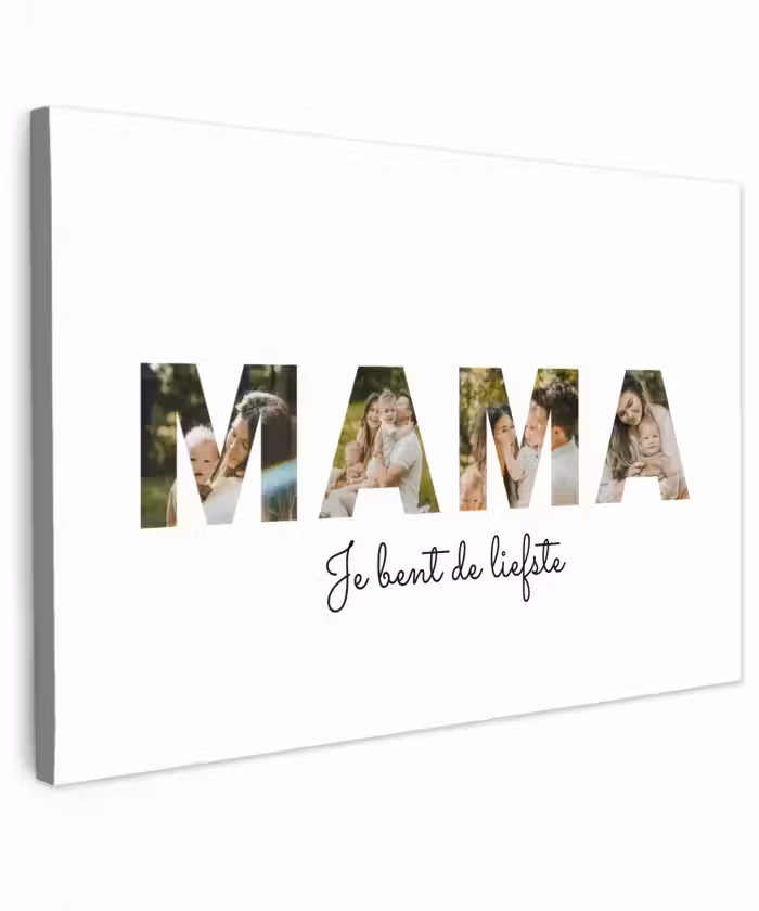 Gepersonaliseerd buiten canvas - Mama - Lettercollage