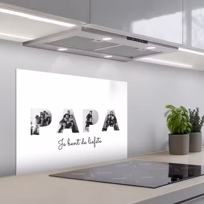 Gepersonaliseerd spatscherm - Papa - Lettercollage