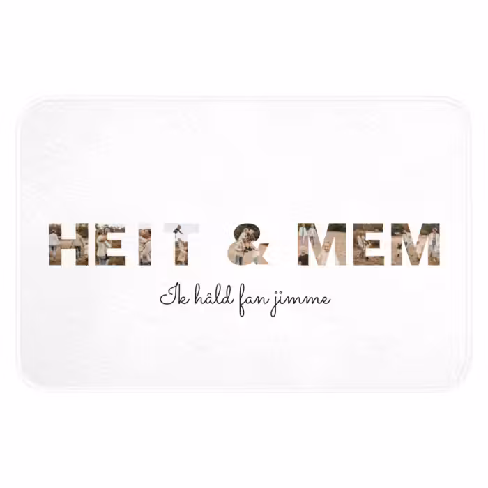 Badmat - Heit & Mem - Lettercollage