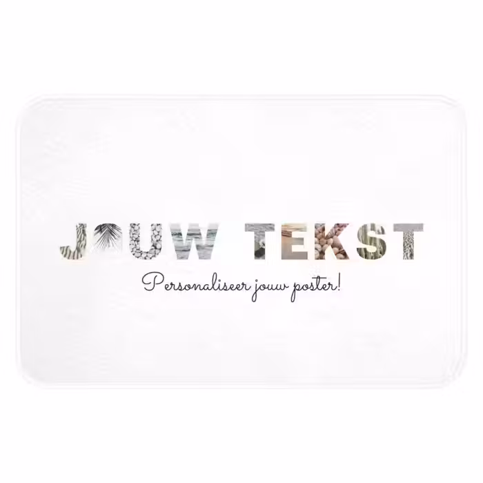 Badmat - Jouw Tekst - Lettercollage