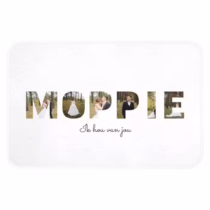 Badmat - Moppie - Lettercollage