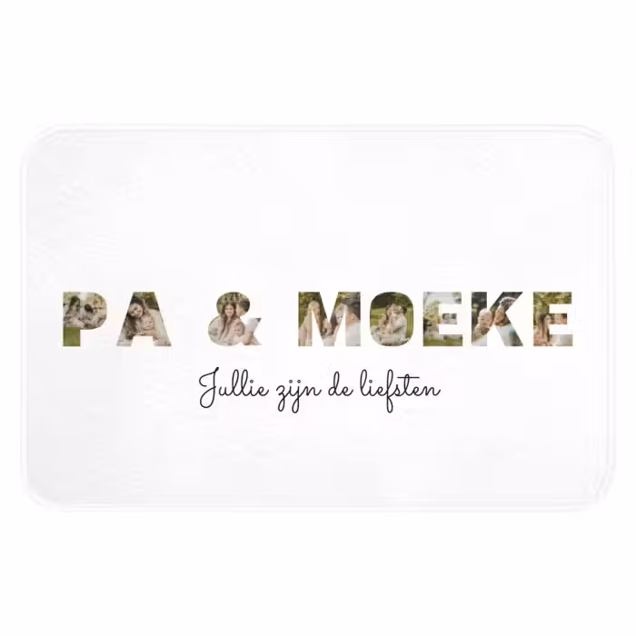 Badmat - Pa & Moeke - Lettercollage