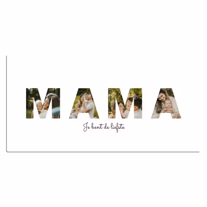 Gepersonaliseerde bureau onderlegger - Mama - Lettercollage