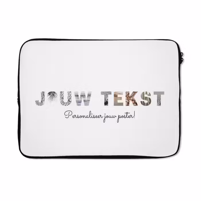 Gepersonaliseerde laptophoes - Jouw Tekst - Lettercollage