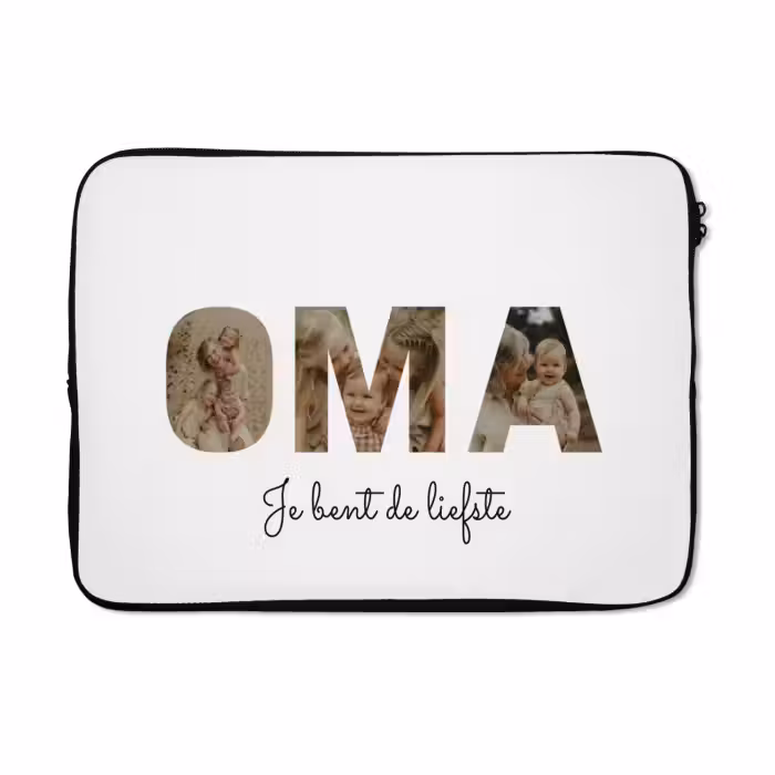 Gepersonaliseerde laptophoes - Oma - Lettercollage