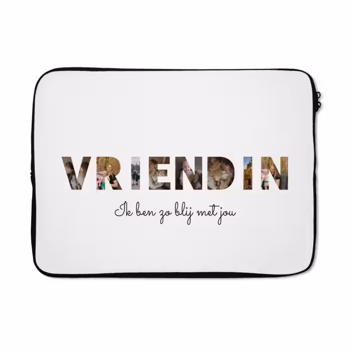 Gepersonaliseerde laptophoes - Vriendin - Lettercollage