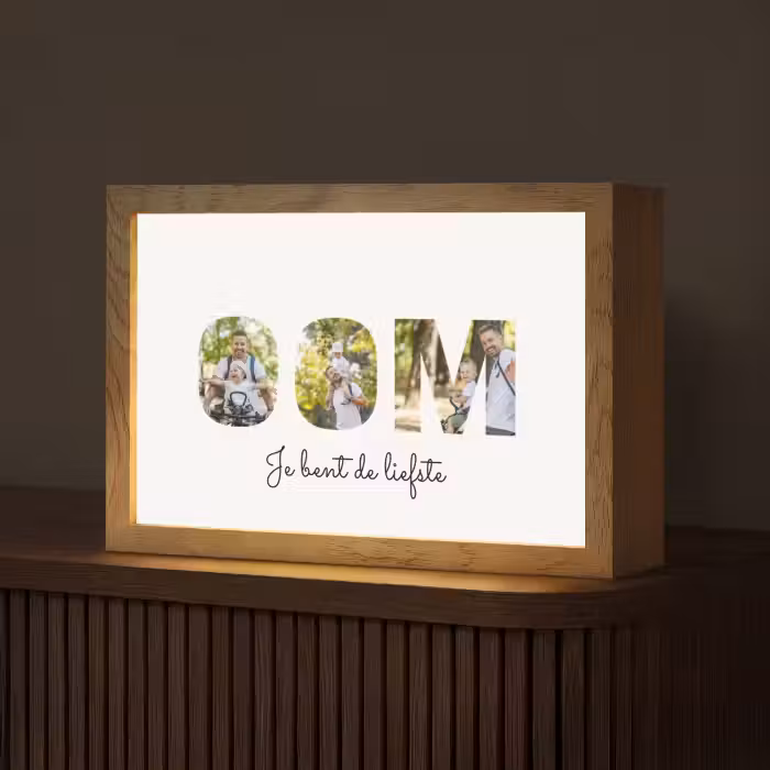 Gepersonaliseerde Lightbox - Oom - Lettercollage