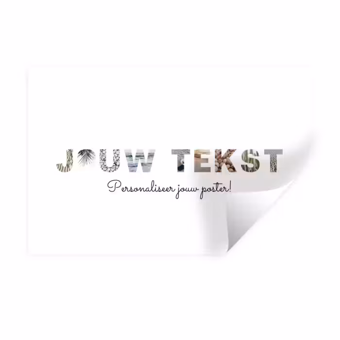Gepersonaliseerde muursticker - Jouw Tekst - Lettercollage