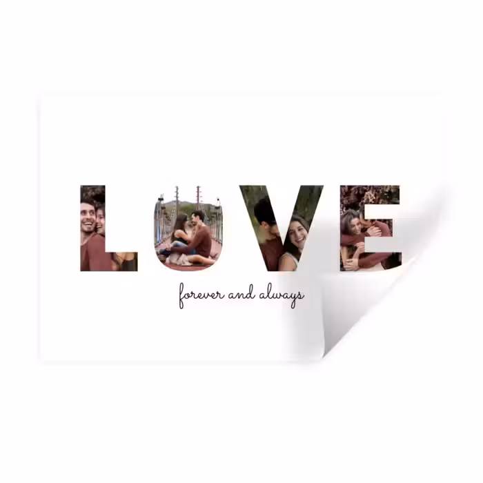 Gepersonaliseerde muursticker - Love - Lettercollage