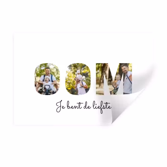Gepersonaliseerde muursticker - Oom - Lettercollage