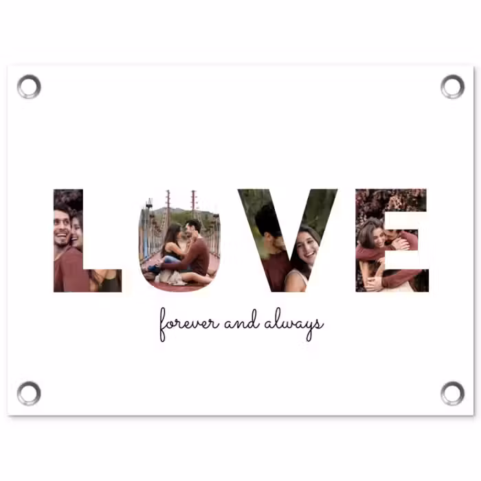 Gepersonaliseerde tuinposter - Love - Lettercollage