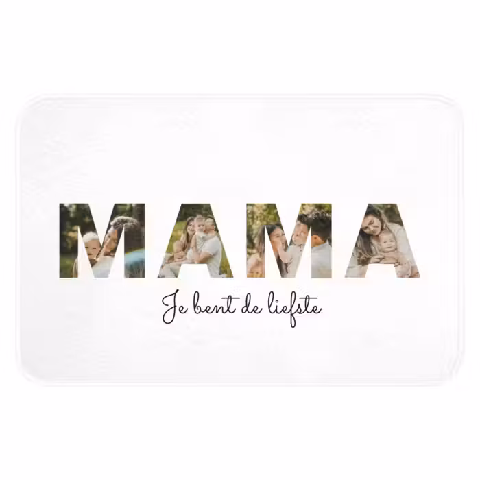 Gepersonaliseerde WC Mat - Mama - Lettercollage