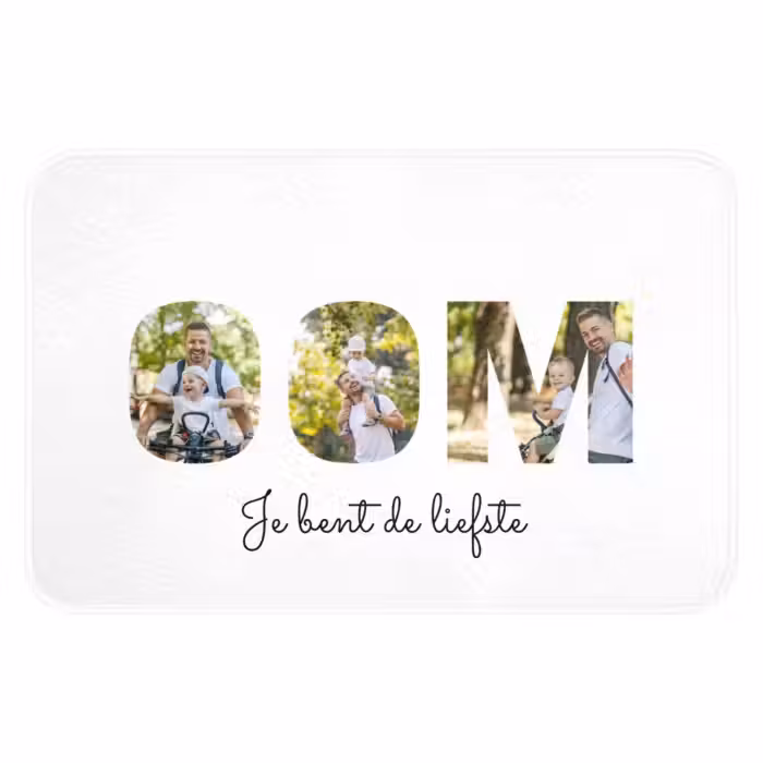Gepersonaliseerde WC Mat - Oom - Lettercollage