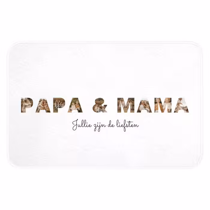Gepersonaliseerde WC Mat - Papa & Mama - Lettercollage