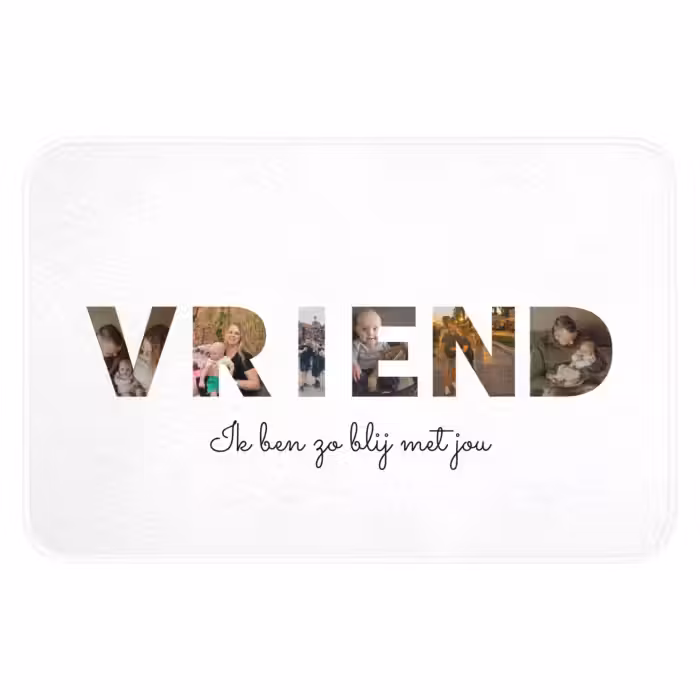 Gepersonaliseerde WC Mat - Vriend - Lettercollage