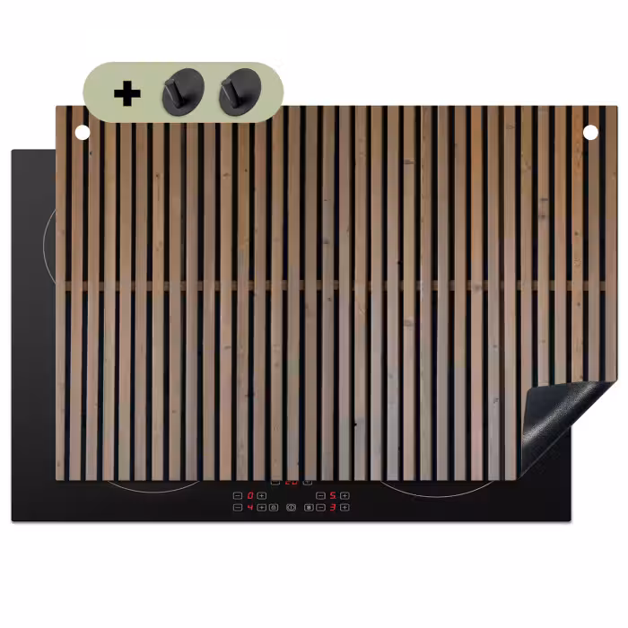 Inductie beschermer en spatscherm (2in1) - Vintage - Hout - Design - Structuur