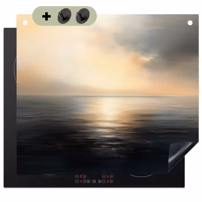 Inductie beschermer en spatscherm (2in1) - Zon - Horizon - Zee