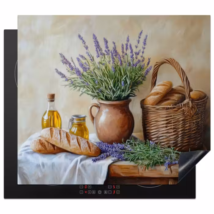 Inductie beschermer - Lavendel - Brood - Stilleven
