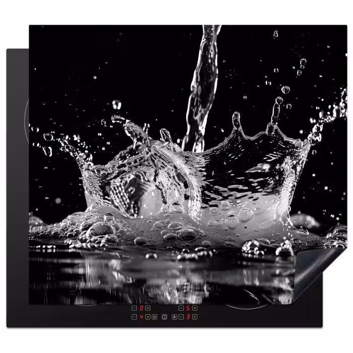 Inductie beschermer - Water - Splash - Zwart