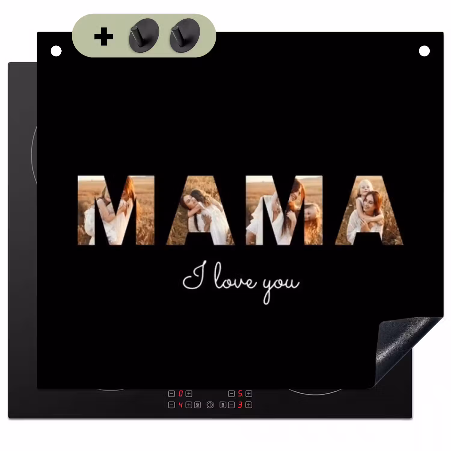 2 in 1 Inductie beschermer - Mama met foto's