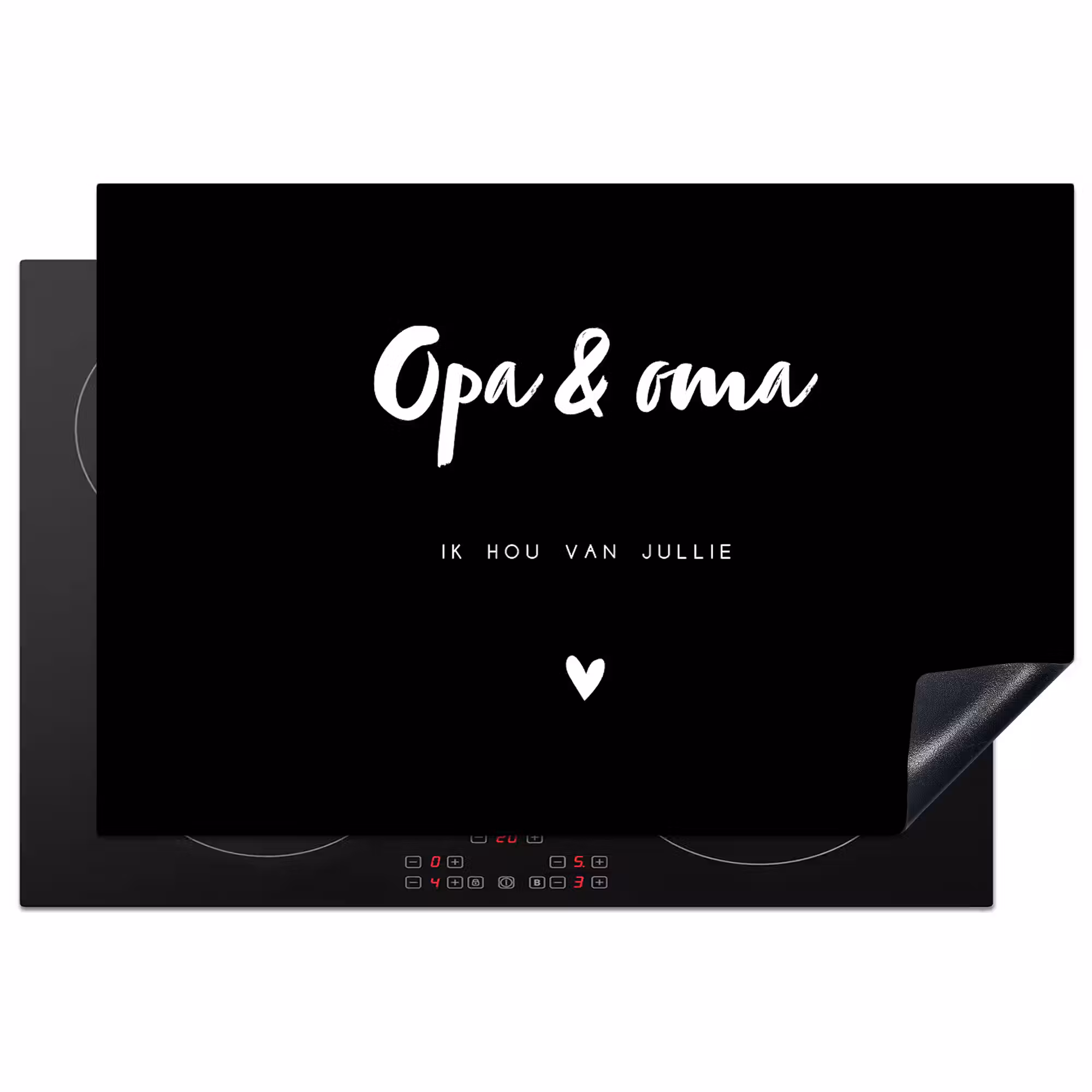 Inductie beschermer - Opa en Oma met tekst