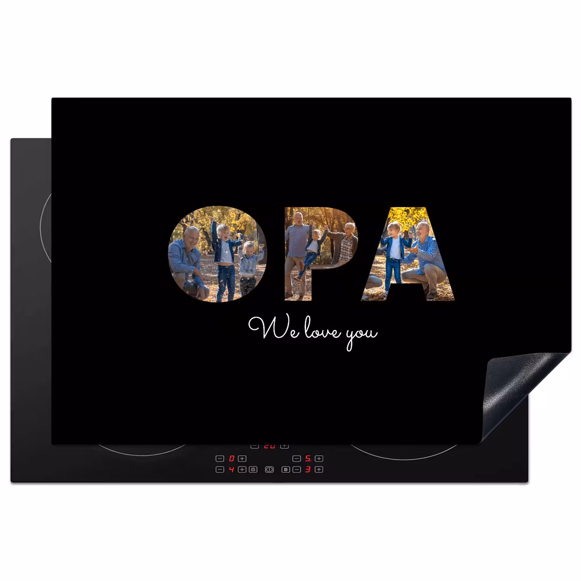 Inductie beschermer - Opa met foto's