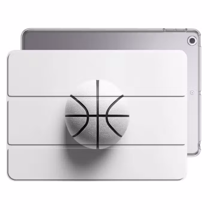 iPad hoes - Basketbal - Wit - Schaduw - Lijnen