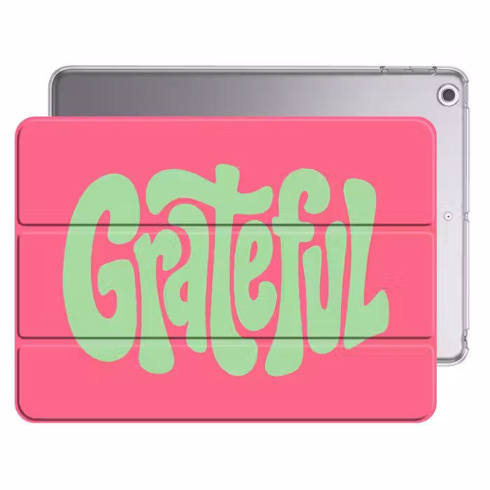iPad hoes - Grateful - Groen - Grafisch - Vloeiend