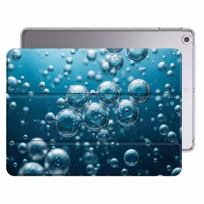 iPad hoes - Luchtbellen - Dynamisch - Blauw