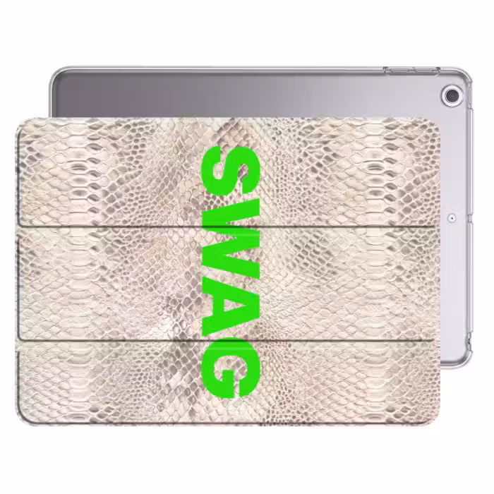 iPad hoes - Slangenprint - SWAG - Neon - Groen