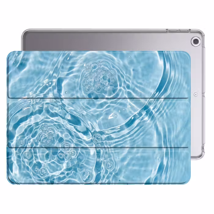 iPad hoes - Water - Blauw - bubbels