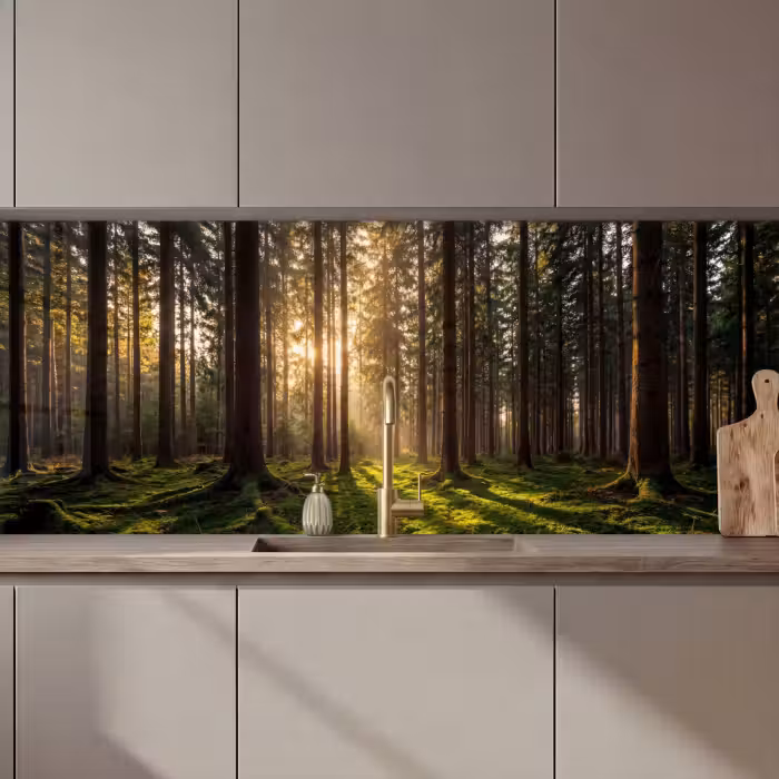 Keuken achterwand - Bos - Gras - Zonlicht