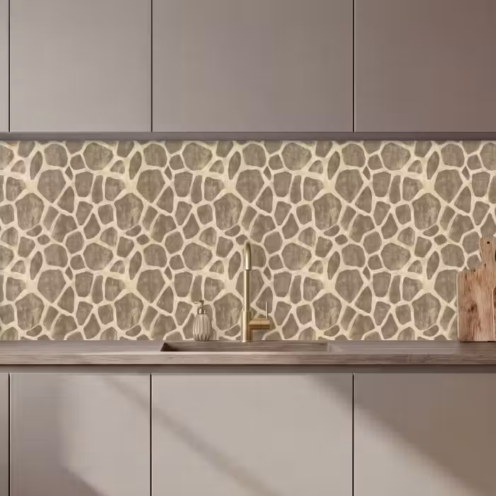 Keuken achterwand - Giraf - Patroon - Beige - Bruin