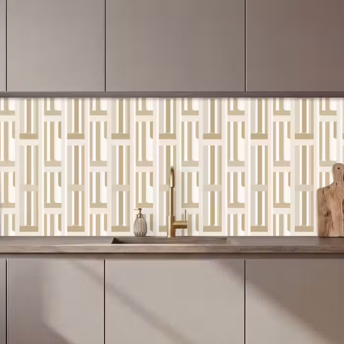 Keuken achterwand - Modern - Geometrisch - Beige