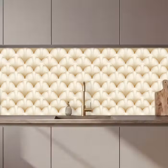 Keuken achterwand - Waaier - Motief -  Goud