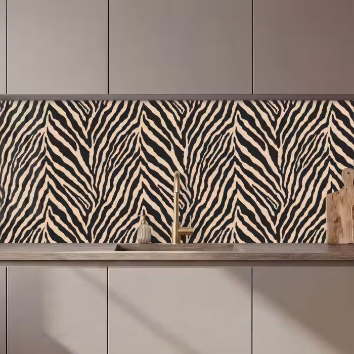 Keuken achterwand - Zebra - Klassiek - Zwart