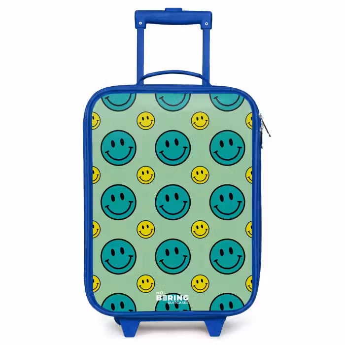 Kinderkoffer - Blauw - All smiles groen