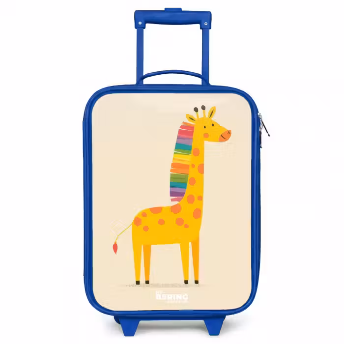 Kinderkoffer - Blauw - Giraffe - Dier - Kleurrijk