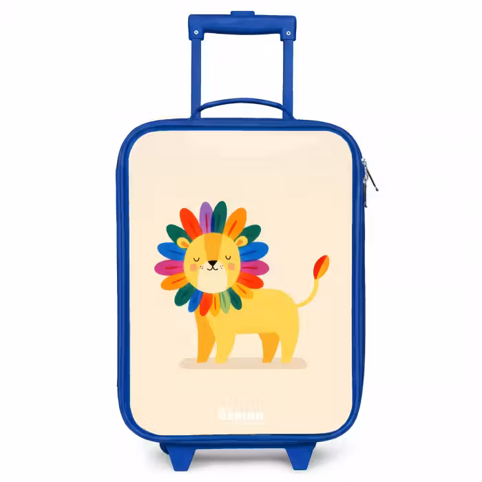 Kinderkoffer - Blauw - Leeuw - Manen - Kleurrijk