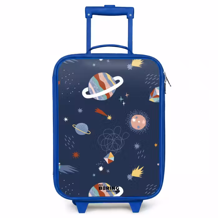 Kinderkoffer - Blauw - Planeten in de hemel