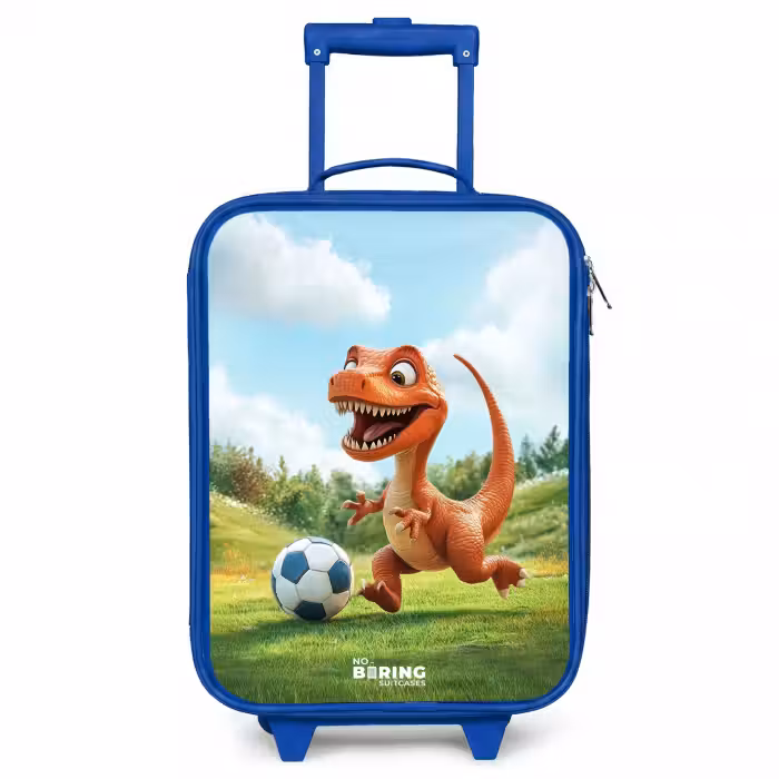Kinderkoffer - Blauw - Voetbal - Dino - Sport