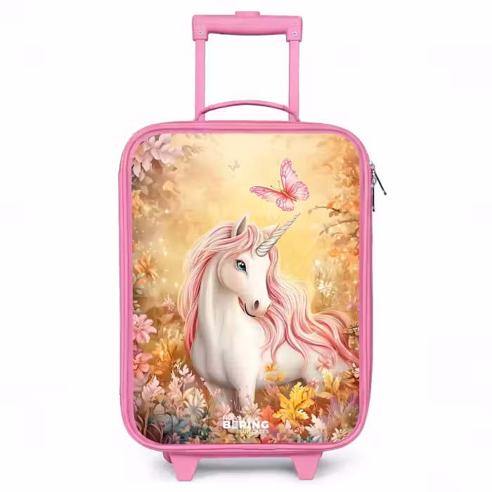 Kinderkoffer - Roze - Eenhoorn - Vlinder - Roze - Manen
