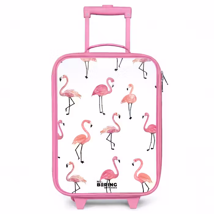 Kinderkoffer - Roze - Flamingo feestje
