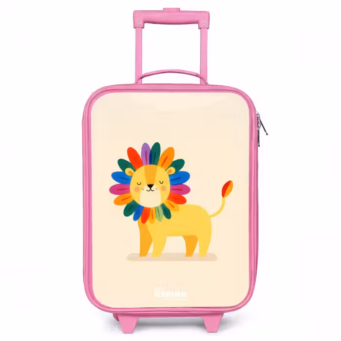 Kinderkoffer - Roze - Leeuw - Manen - Kleurrijk