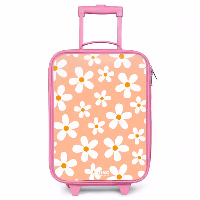 Kinderkoffer - Roze - Madeliefjesmania perzik