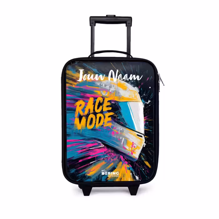 Kinderkoffers met naam - Racehelm - Abstract - Verf - Kleurrijk