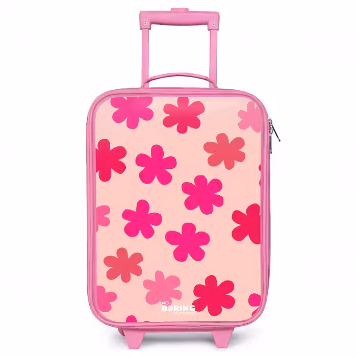 Kinderkoffer - Roze - Roze bloemen